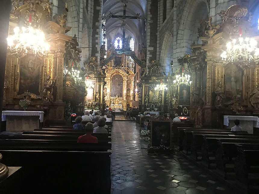 Old immaculate Catholic church in Krakow