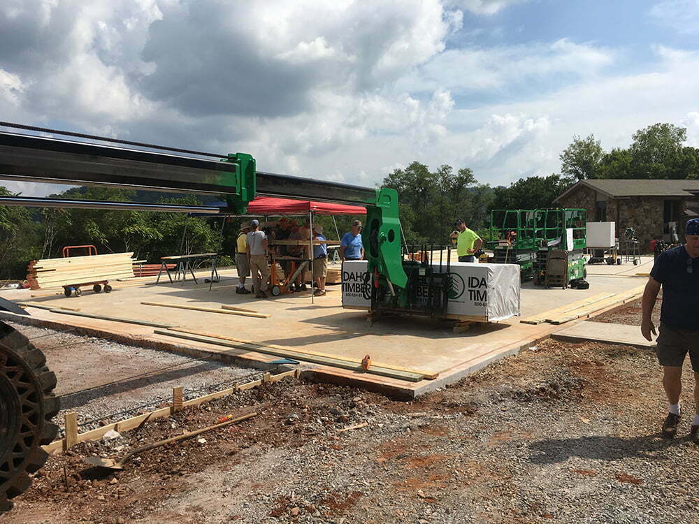 New Retreat Center construction progress.