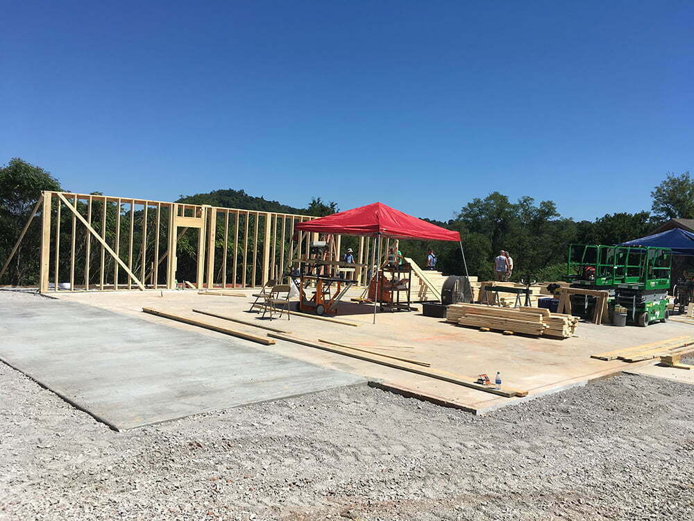 New Retreat Center construction progress.