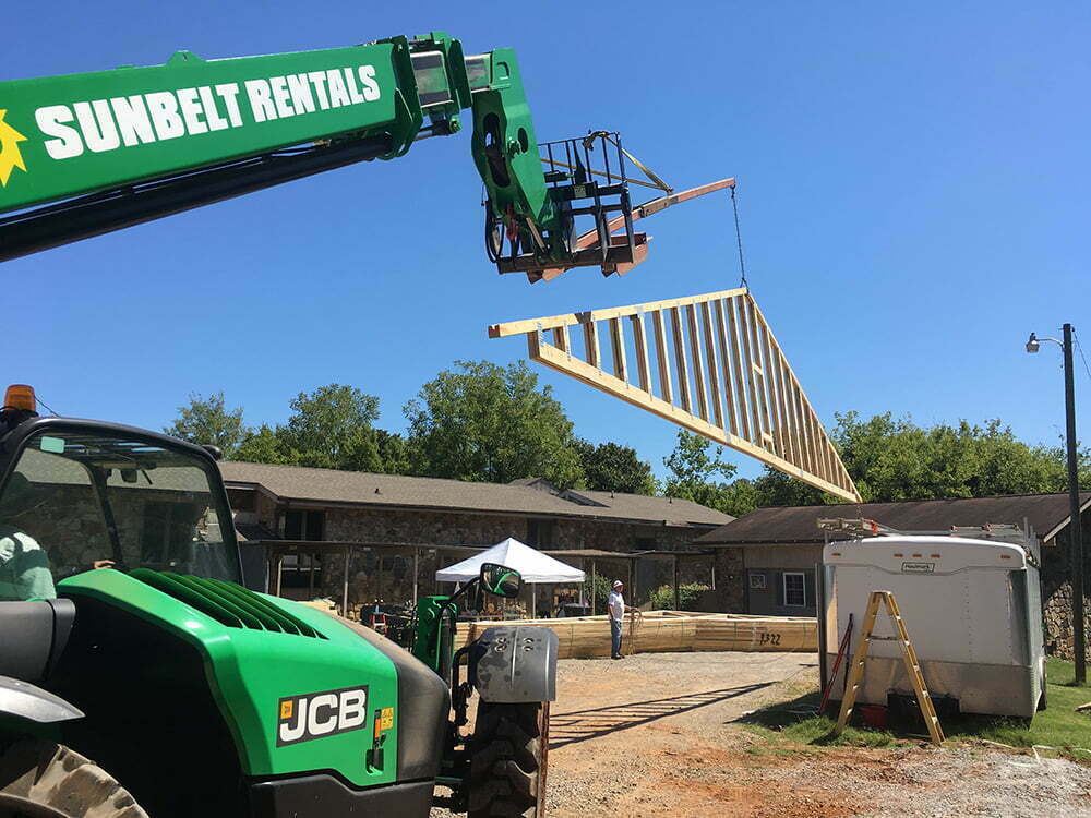 New Retreat Center construction progress.